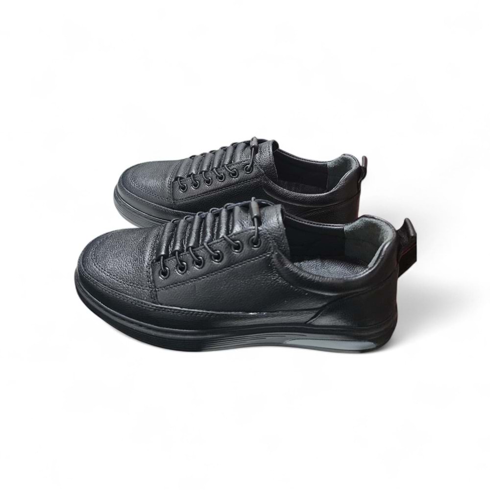 Erkek Deri Günlük Ayakkabı S5209 - Siyah - 41