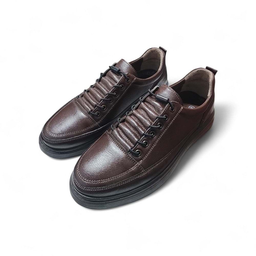 Erkek Deri Günlük Ayakkabı K5209 - Kahve - 42