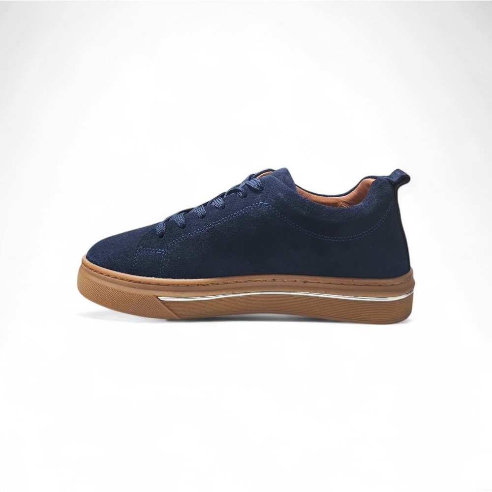 Premium Erkek Nubuk Deri Casual Ayakkabı L6785 - Lacivert - 41