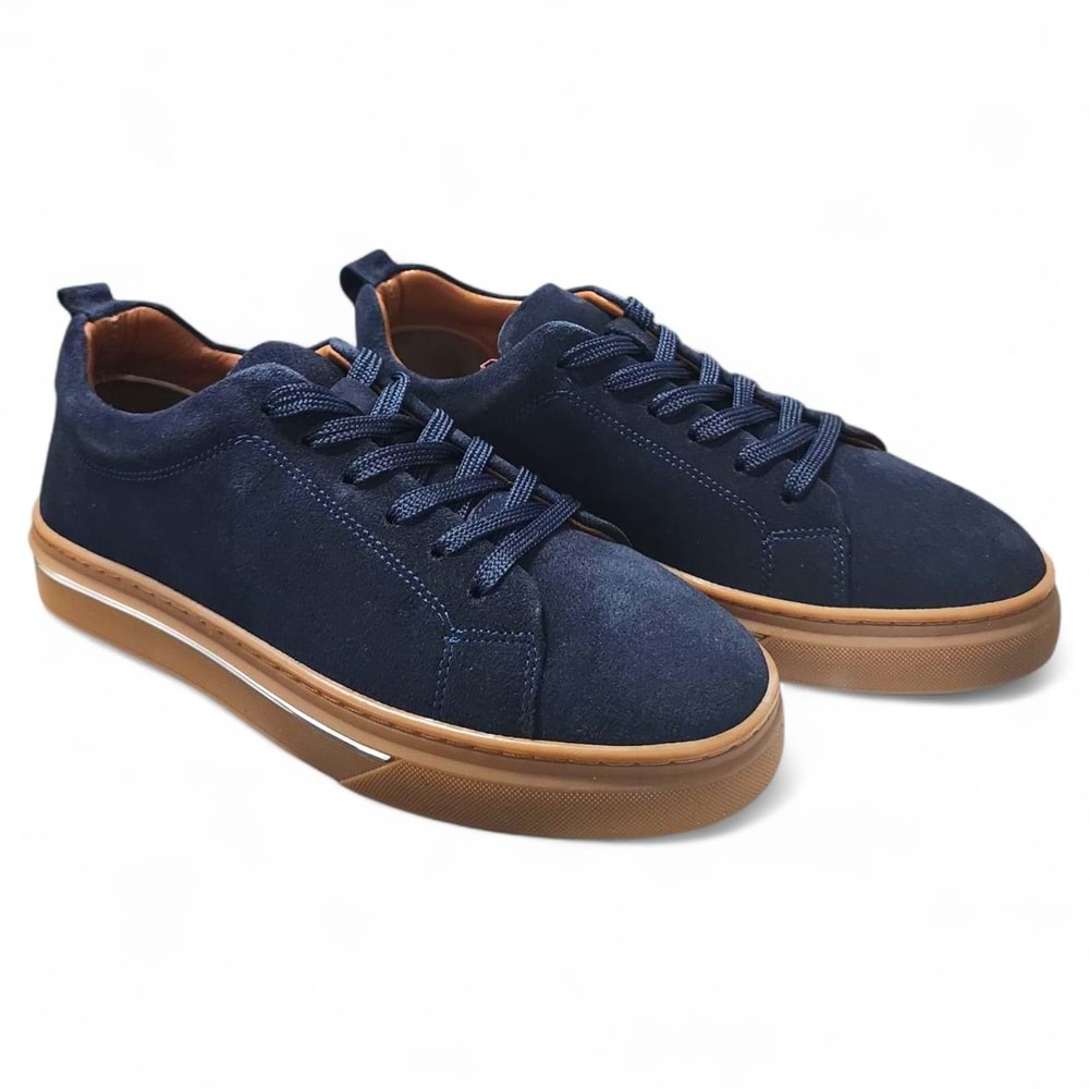Premium Erkek Nubuk Deri Casual Ayakkabı L6785 - Lacivert - 41