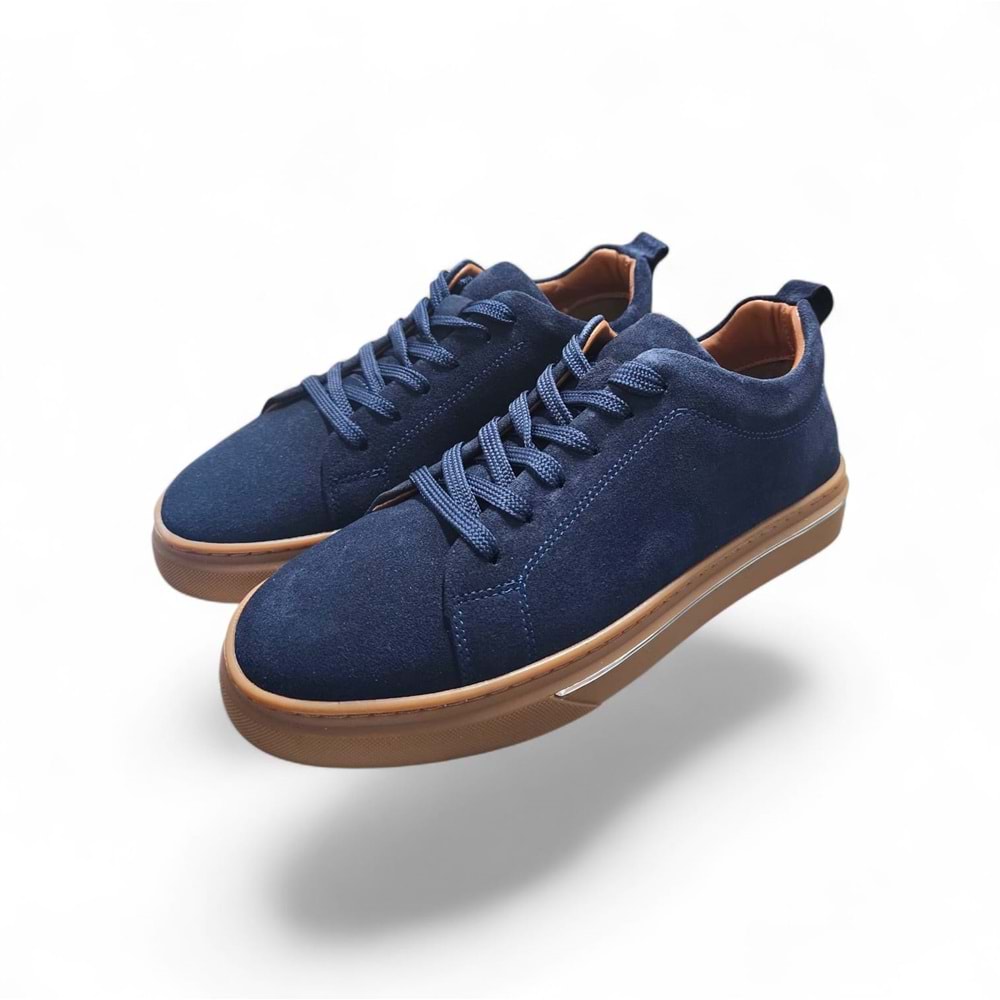 Premium Erkek Nubuk Deri Casual Ayakkabı L6785 - Lacivert - 41