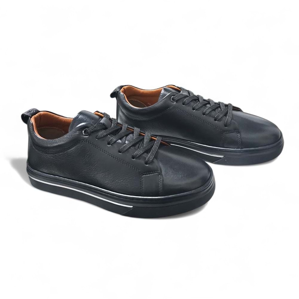 Premium Erkek Deri Casual Ayakkabı S6785 - Siyah - 41