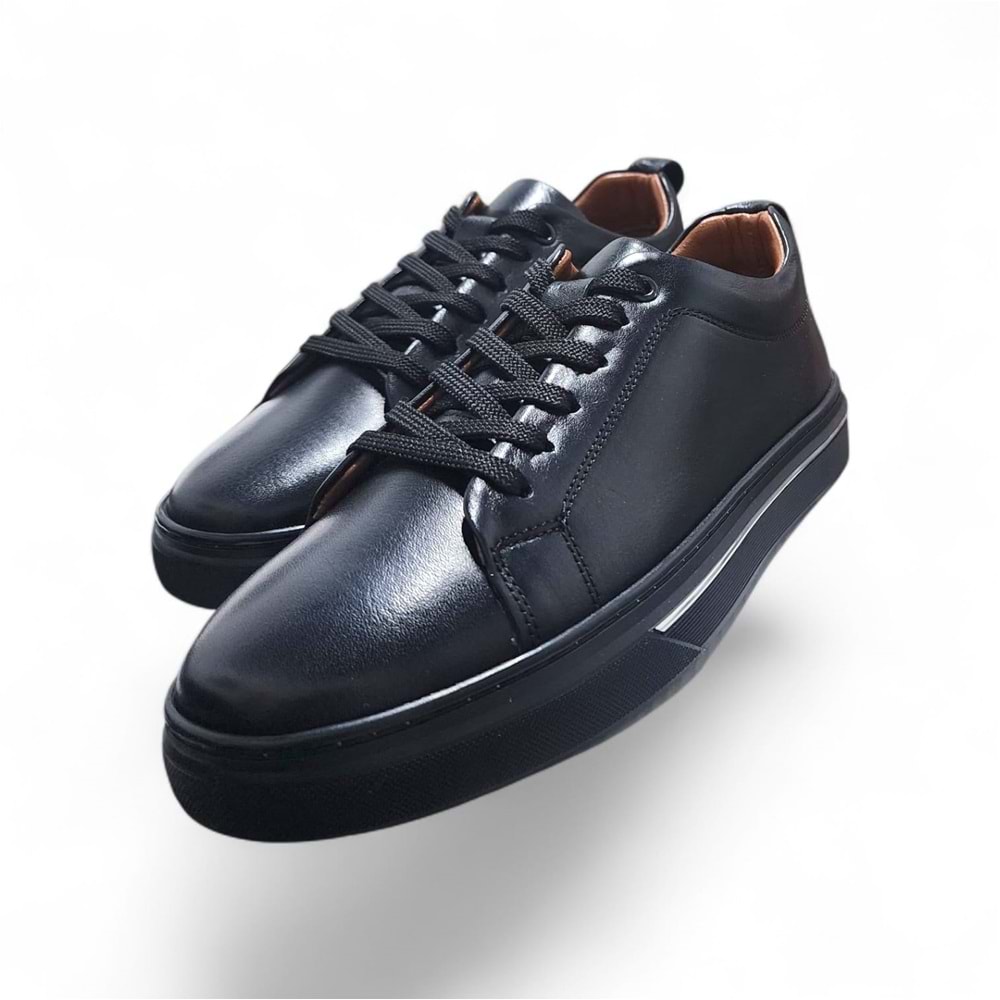 Premium Erkek Deri Casual Ayakkabı S6785 - Siyah - 41