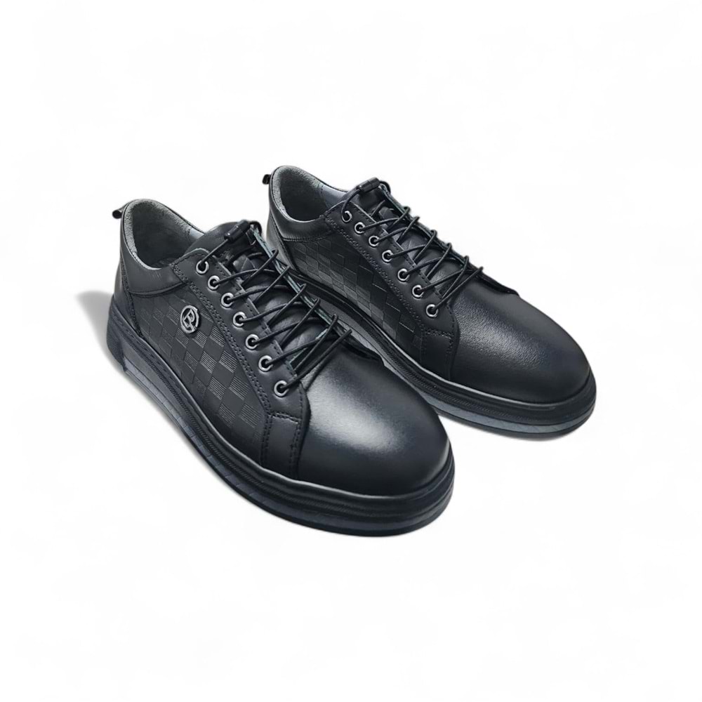 Erkek Deri Günlük Ayakkabı 6780S - Siyah - 41