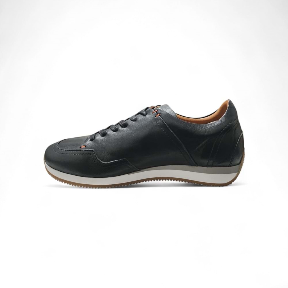 Erkek Deri Casual Ayakkabı 21248 S1 - Siyah - 45