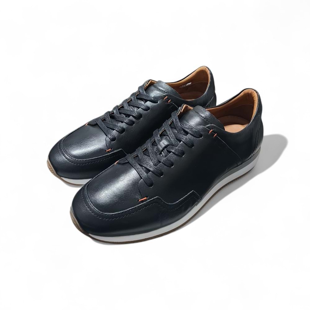 Erkek Deri Casual Ayakkabı 21248 S1 - Siyah - 45