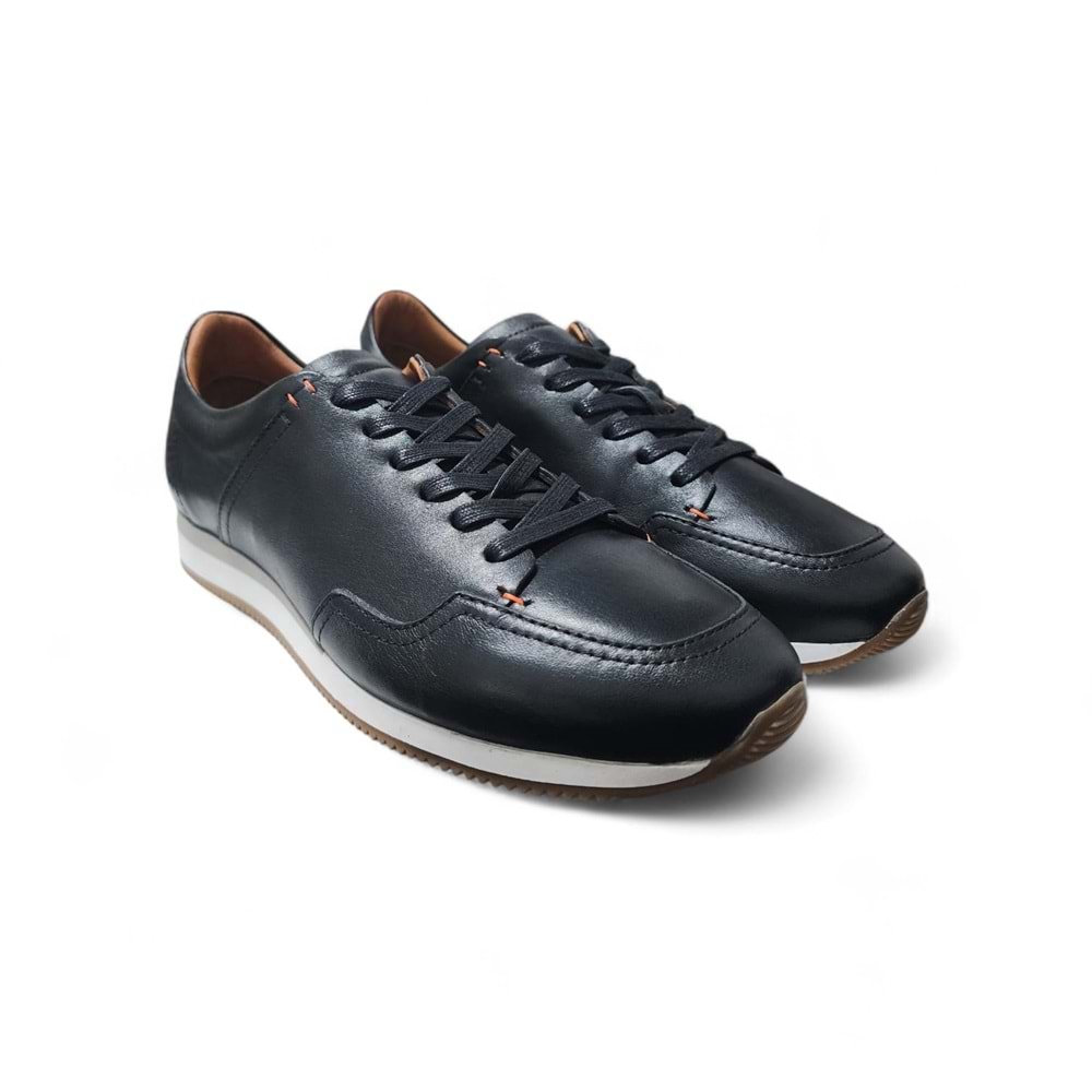 Erkek Deri Casual Ayakkabı 21248 S1 - Siyah - 45