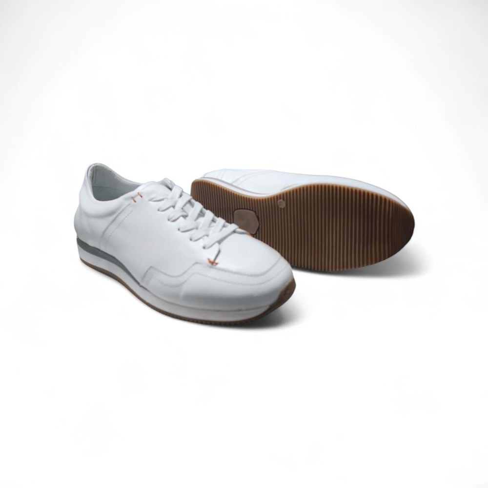 Erkek Deri Casual Ayakkabı 21248 Z1 - Beyaz - 41