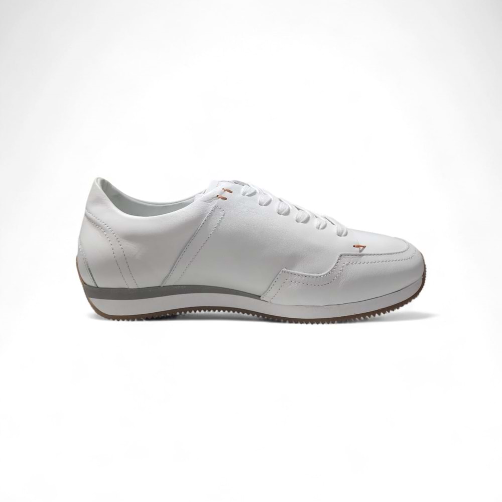 Erkek Deri Casual Ayakkabı 21248 Z1 - Beyaz - 43