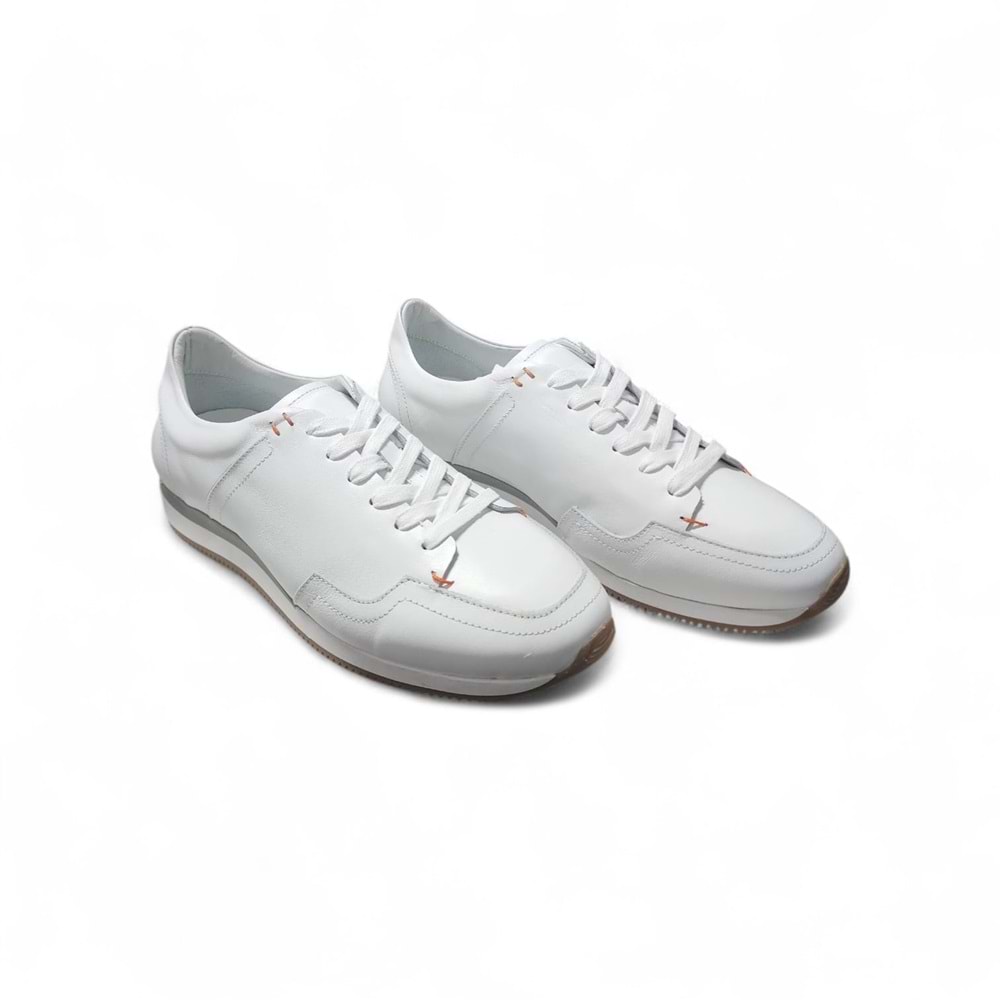 Erkek Deri Casual Ayakkabı 21248 Z1 - Beyaz - 43