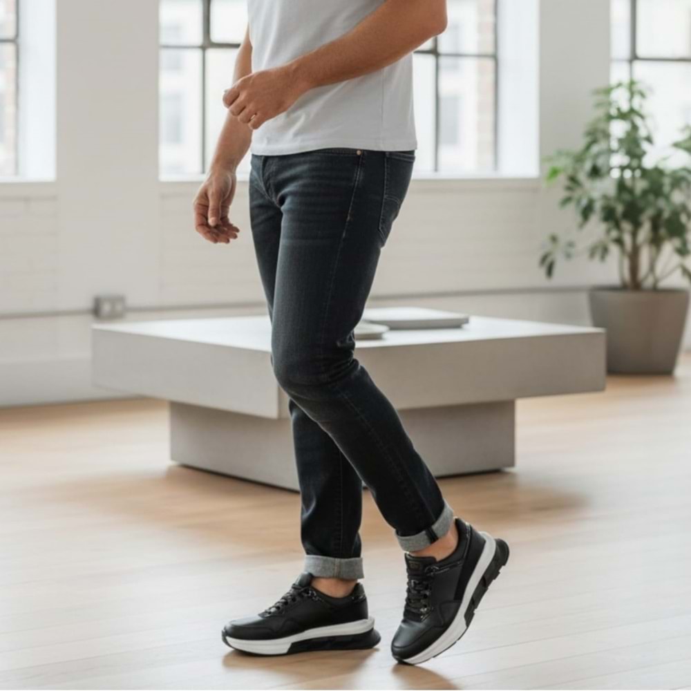 Erkek Deri Casual Ayakkabı 23379S1 - Siyah - 40