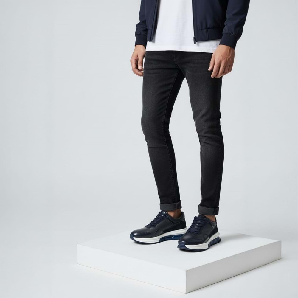 Erkek Deri Casual Ayakkabı 23379L1 - Lacivert - 42