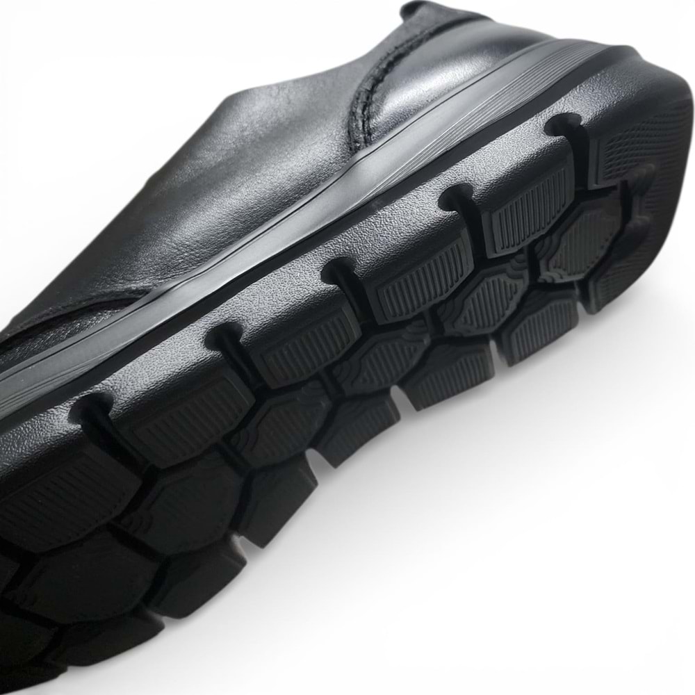 Erkek Deri Titreşim Destekli Comfort Günlük Ayakkabı 21027S - Siyah - 43