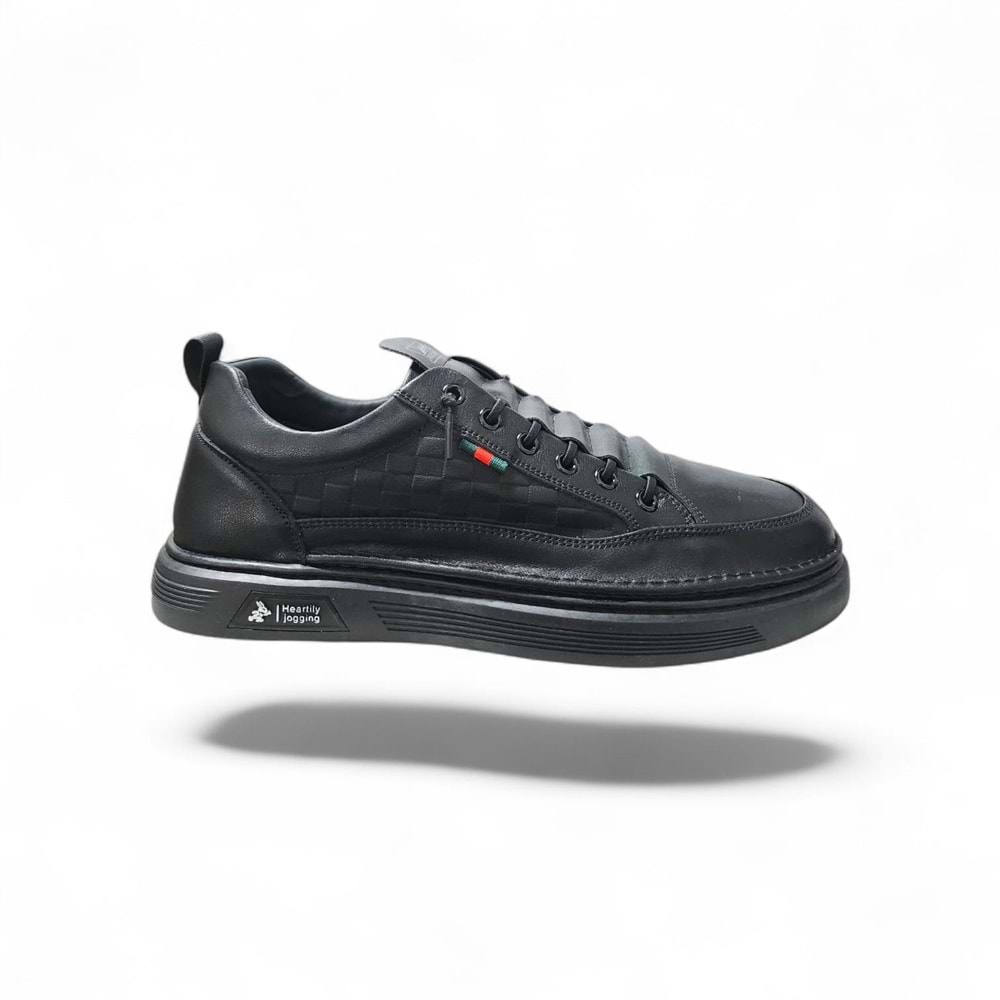 Erkek Deri Günlük Ayakkabı 19039S1 - Siyah - 45