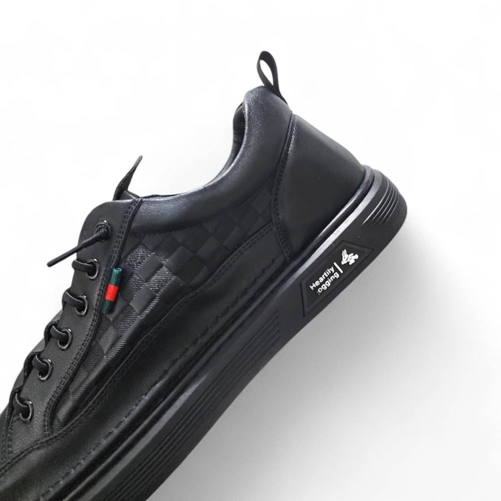 Erkek Deri Günlük Ayakkabı 19039S1 - Siyah - 45