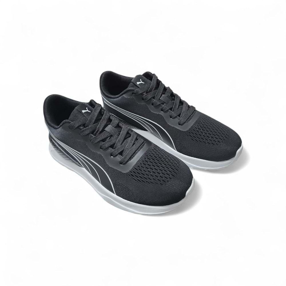 Puma Lite Runner Spor Ayakkabı TDP 40853302 - Siyah-Beyaz - 42,5