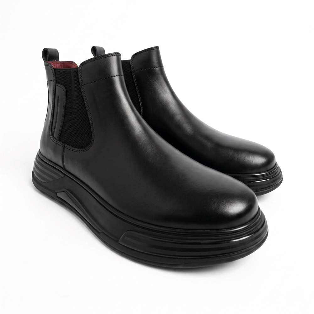 Erkek Deri Casual Bot 20001 - Siyah - 40