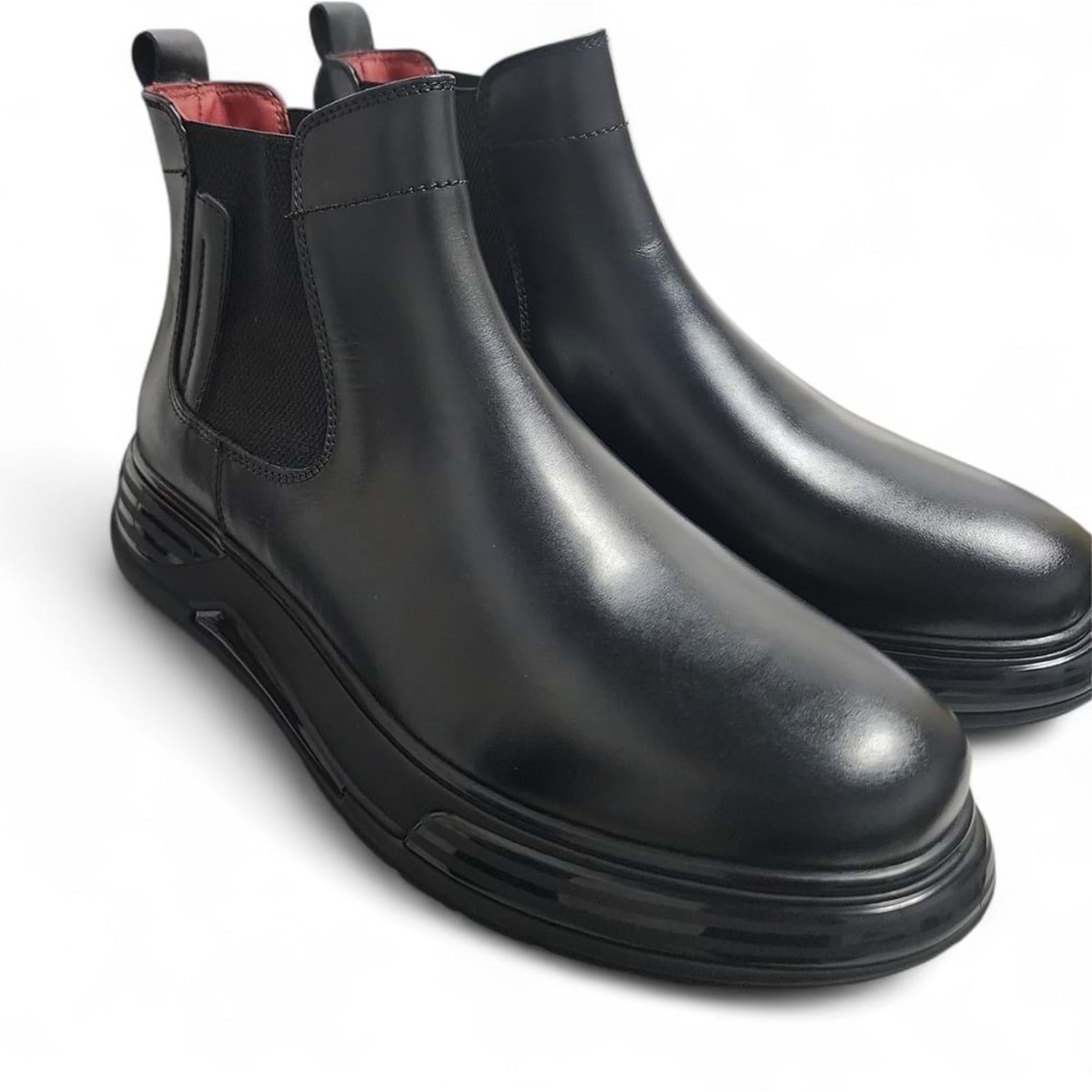 Erkek Deri Casual Bot 20001 - Siyah - 42