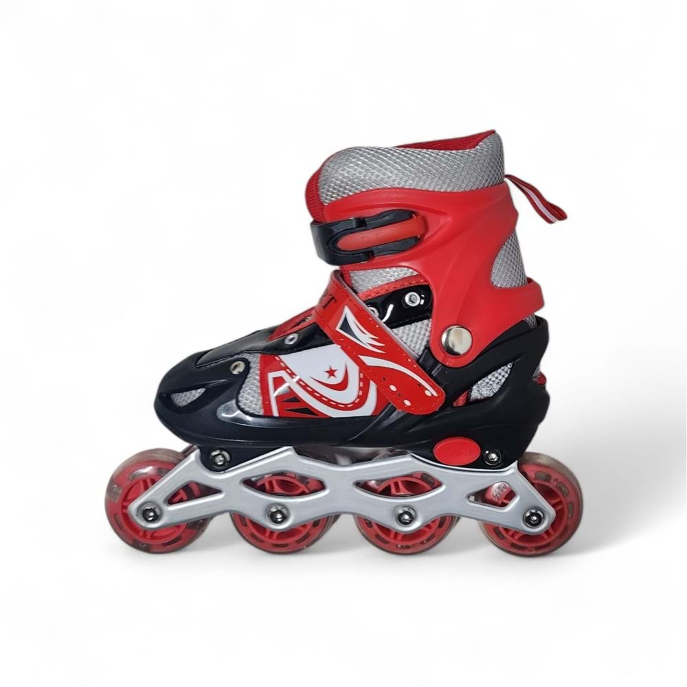 Işıklı Ayarlanabilir Erkek Çocuk Pateni 464 - Siyah - 35/38