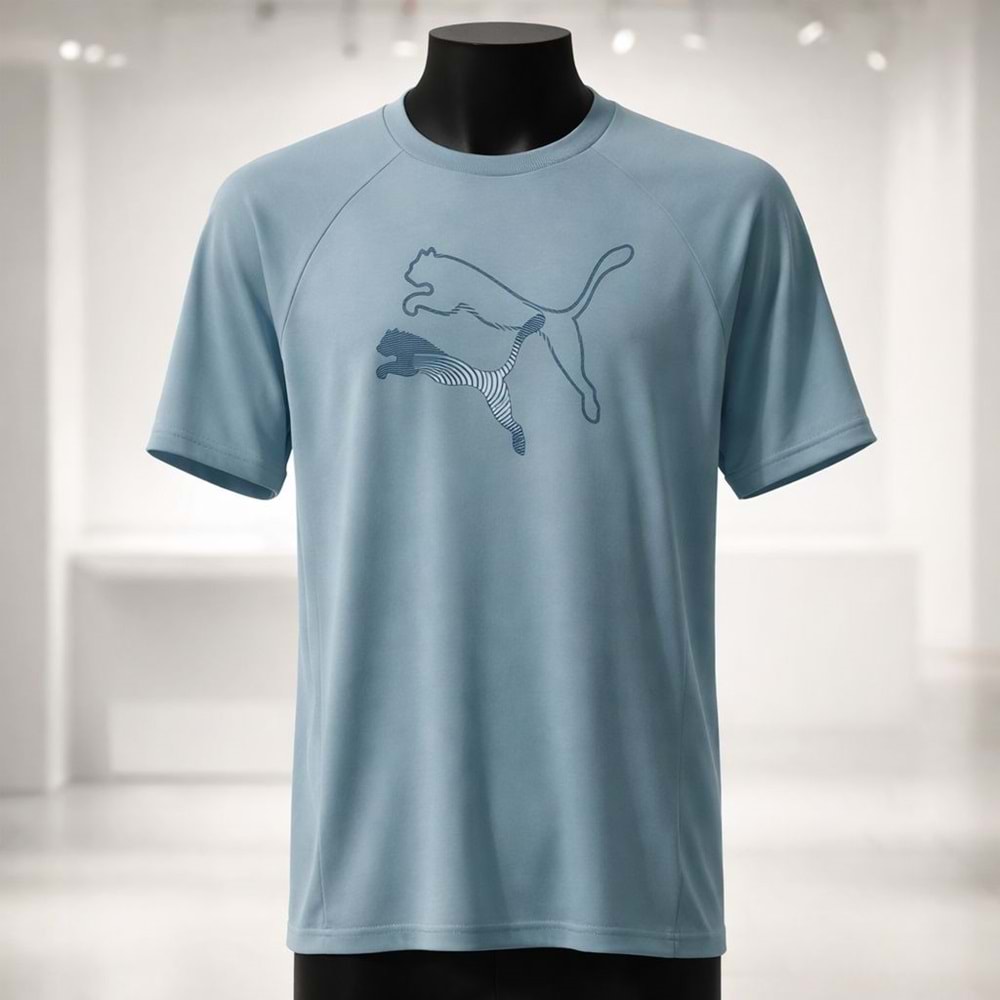 Puma Evostripe Graphic Tee Tshirt 69189647 - Mavi - S