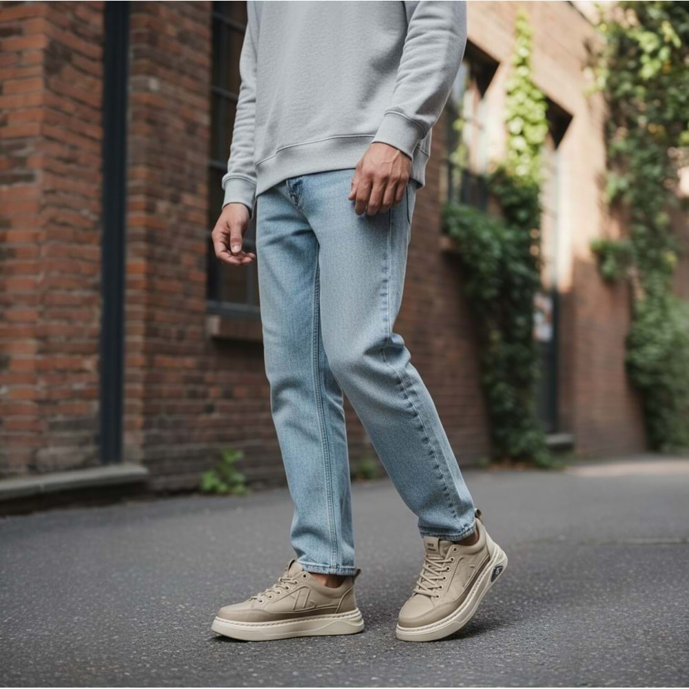 Nbl Unisex Rahat Taban Günlük Spor Ayakkabı 5012B - Bej - 39