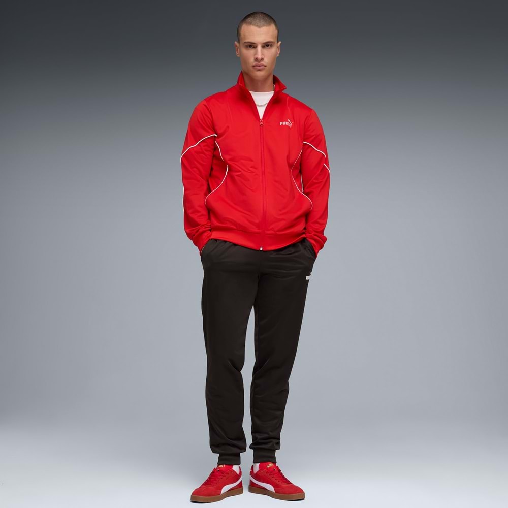 Puma Poly Piping Suit Erkek Eşofman Takımı 69176511 - Kırmızı - XXL
