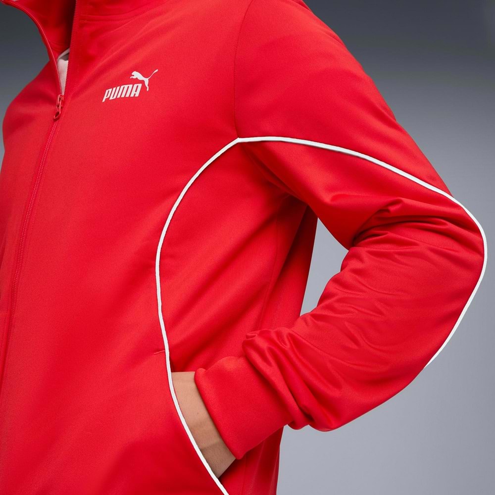Puma Poly Piping Suit Erkek Eşofman Takımı 69176511 - Kırmızı - XXL