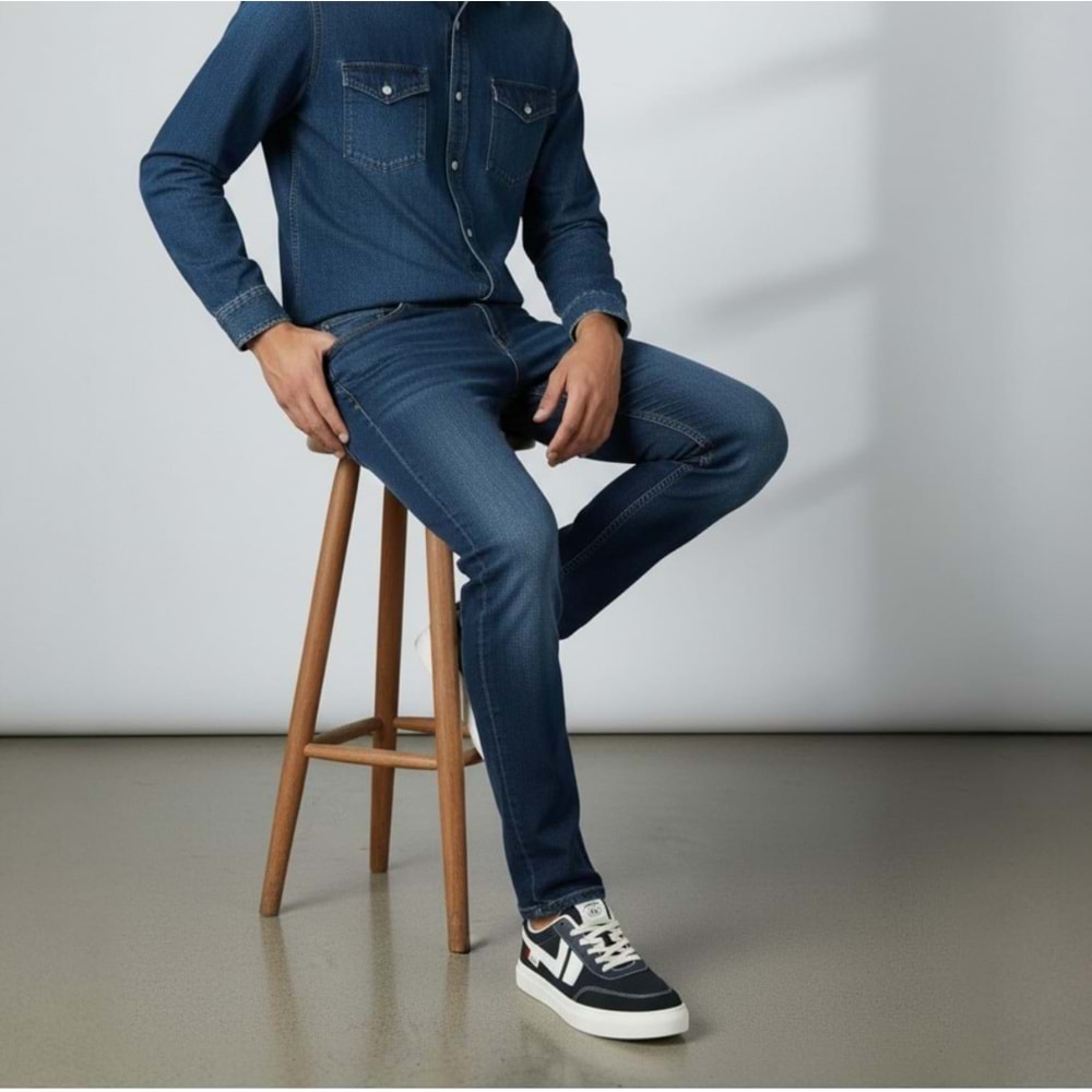 M.P Erkek Sports Casual Günlük Ayakkabı 6574SB - Siyah-Beyaz - 41