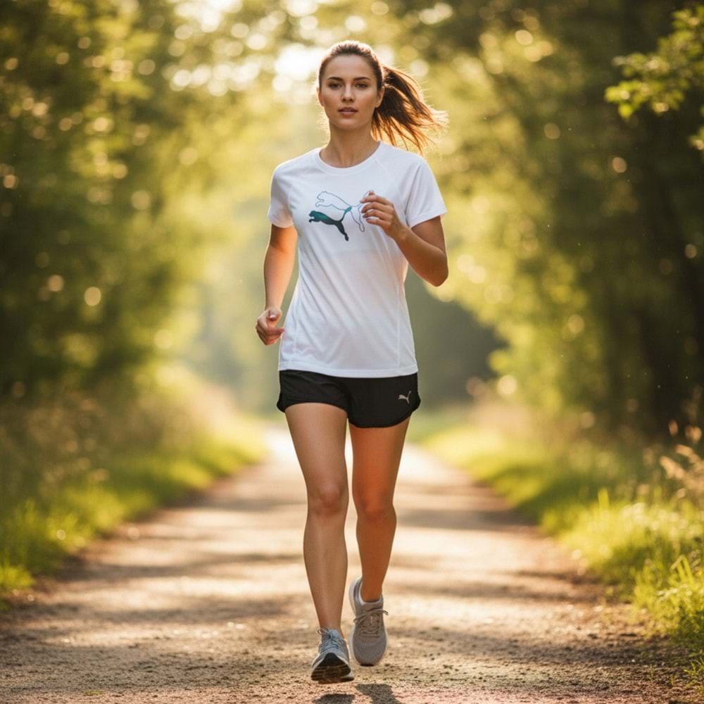 Puma Evostripe Graphic Tee Unisex Tshirt 69189602 - Beyaz - M