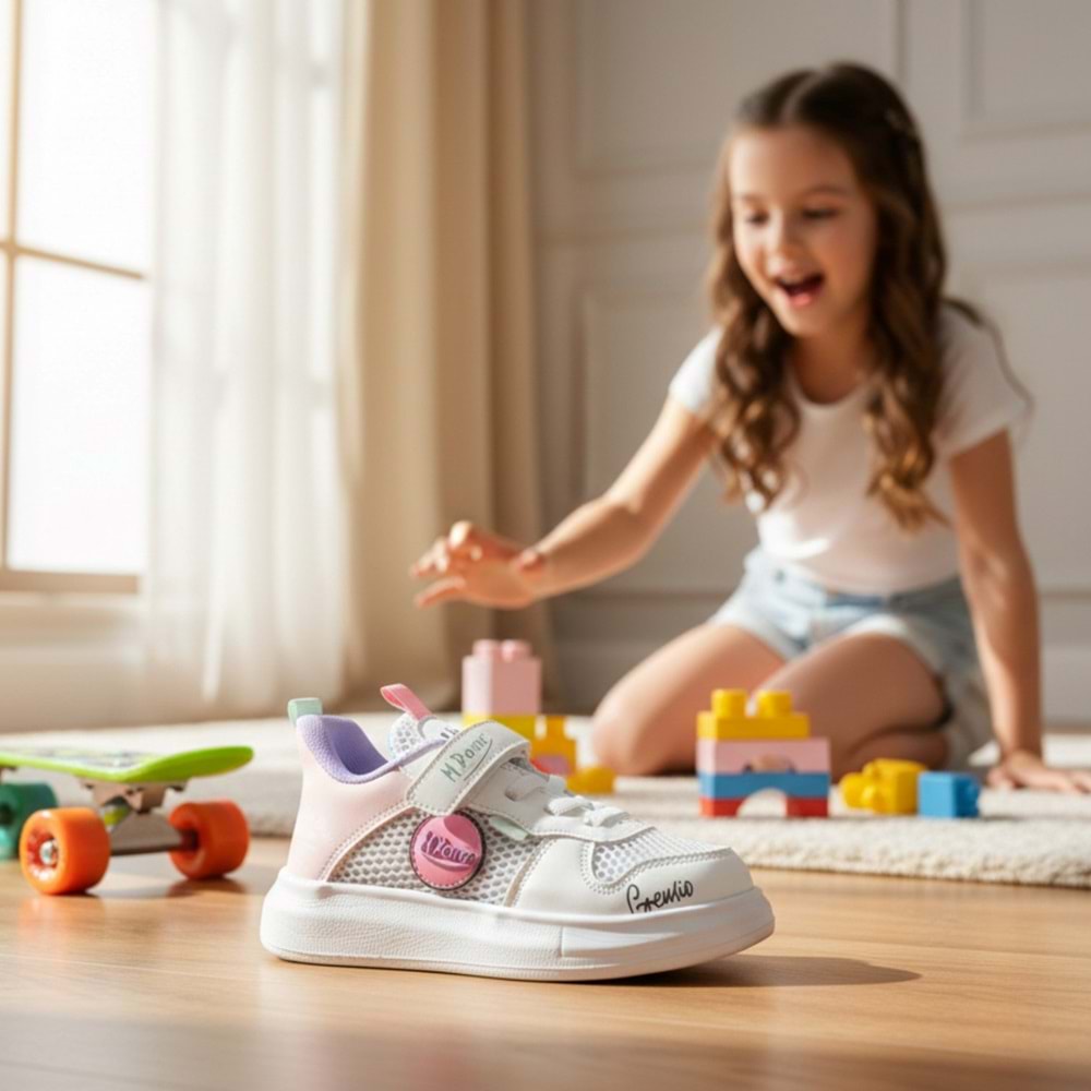 Çocuk Örgü Spor Ayakkabı 3405B - Beyaz - 33