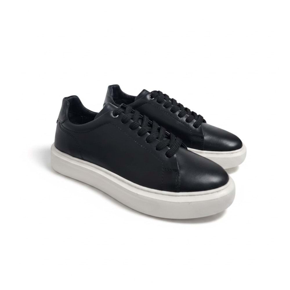 Erkek Deri Comfort Casual Ayakkabı 18661SB - Siyah - 41