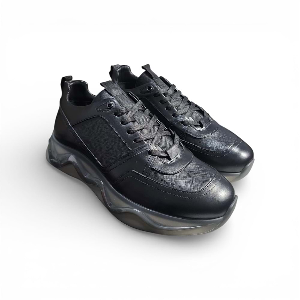 Marcomen Erkek Deri Casual Günlük Ayakkabı 23390SB - Siyah - 42