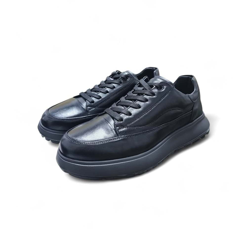 Erkek Deri Günlük Comfort Ayakkabı 23369S3 - Siyah - 40