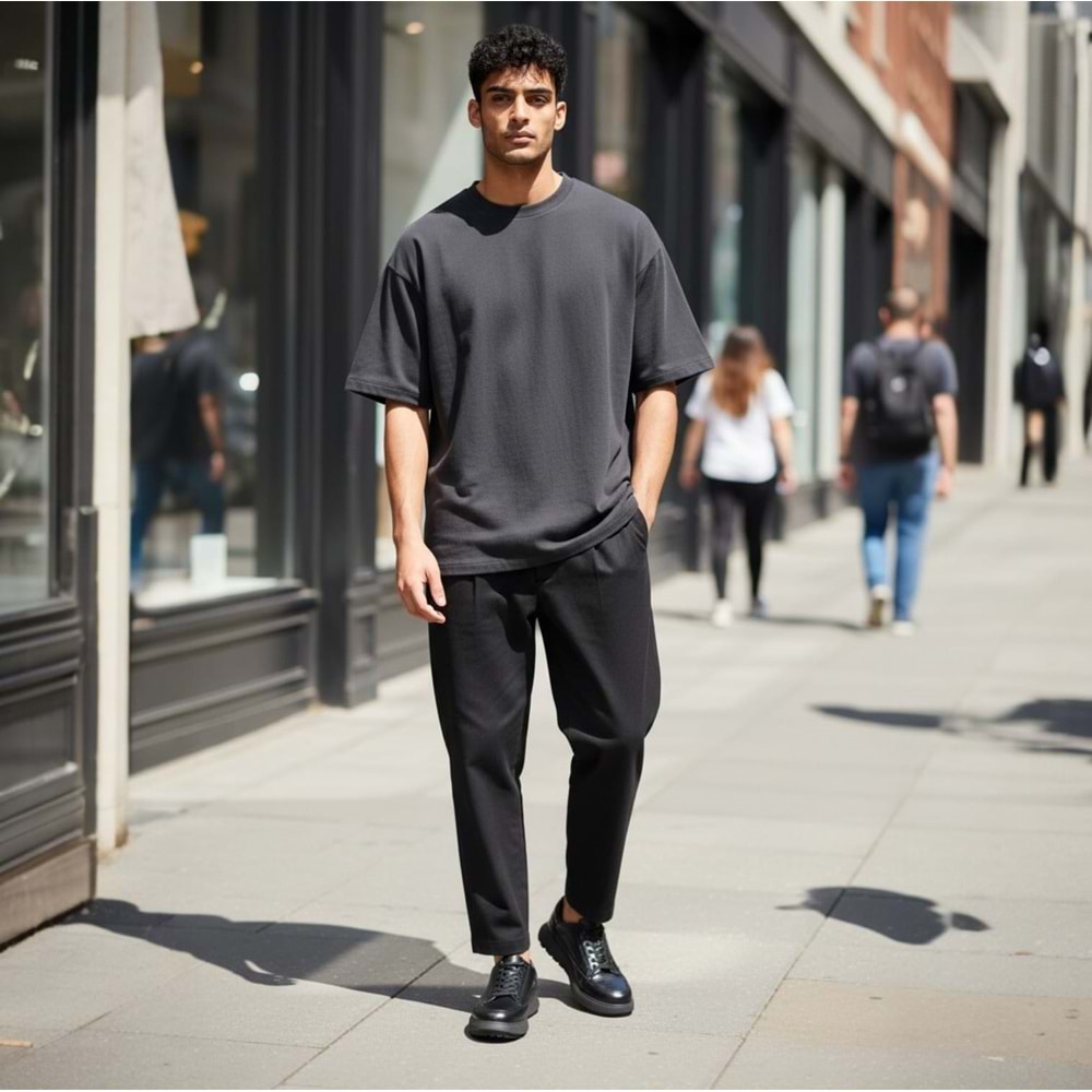 Erkek Deri Günlük Comfort Ayakkabı 23369S3 - Siyah - 40