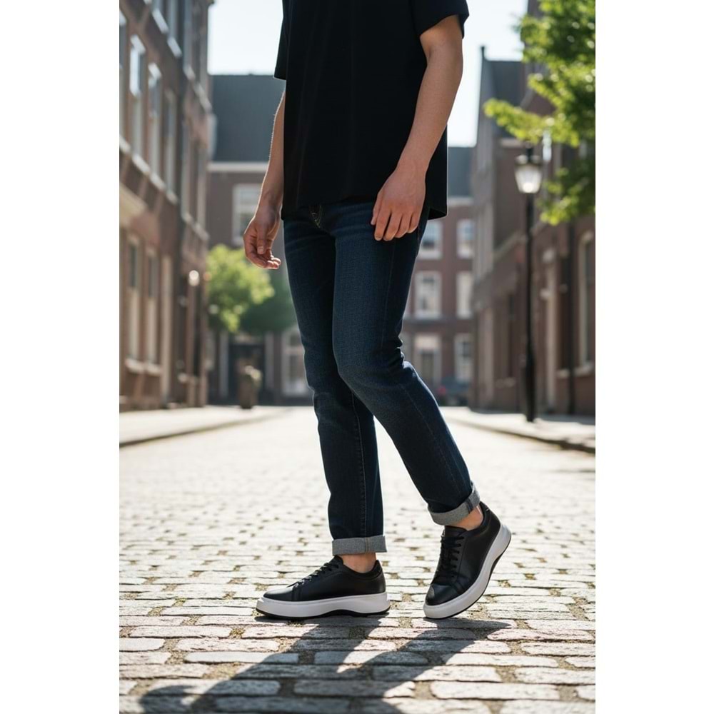 Nordhan Erkek Deri Casual Premium SC-1616S - Siyah - 40