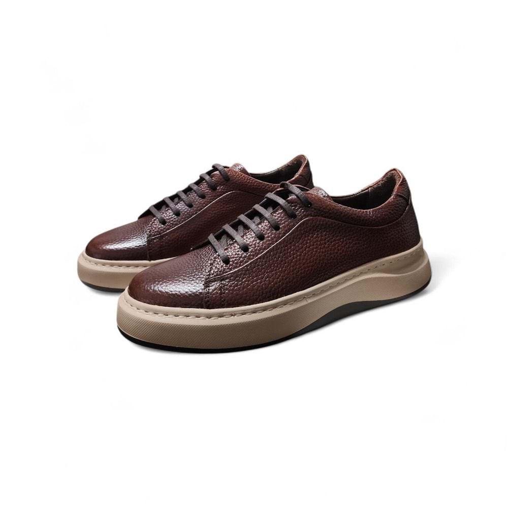 Nordhan Erkek Deri Casual Premium KC-1616 - Kahve - 43