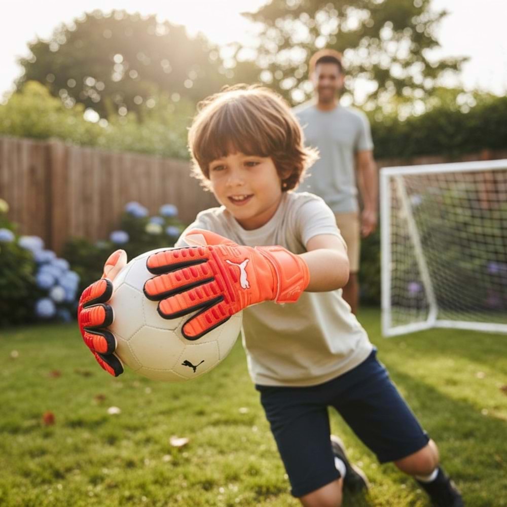 Puma Future Play Çocuk NC Kaleci Eldiveni 04212801 - Kırmızı - 6