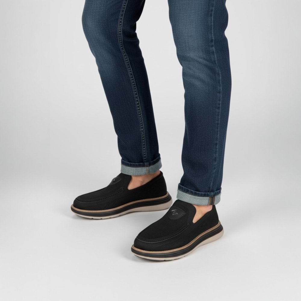 Erkek Triko Eva Günlük Ayakkabı 504026 - Siyah - 41