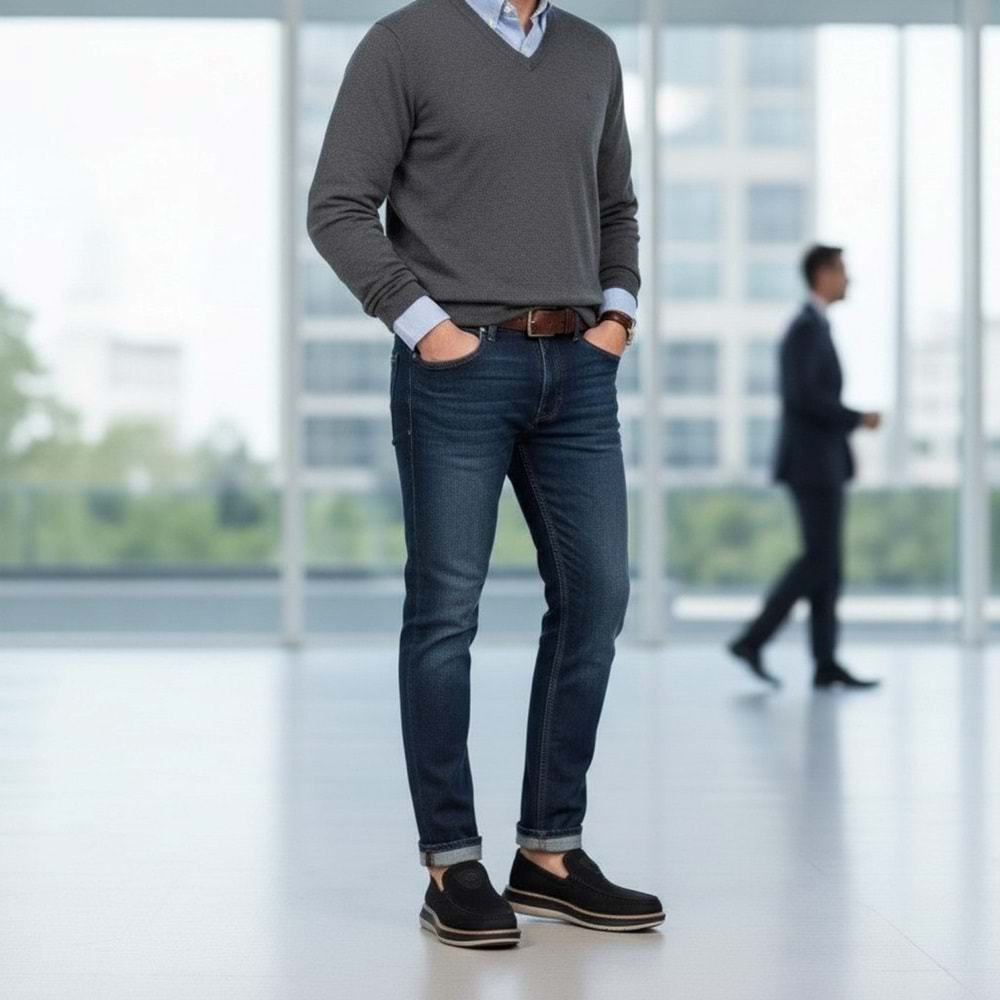 Erkek Triko Eva Günlük Ayakkabı 504026 - Siyah - 41