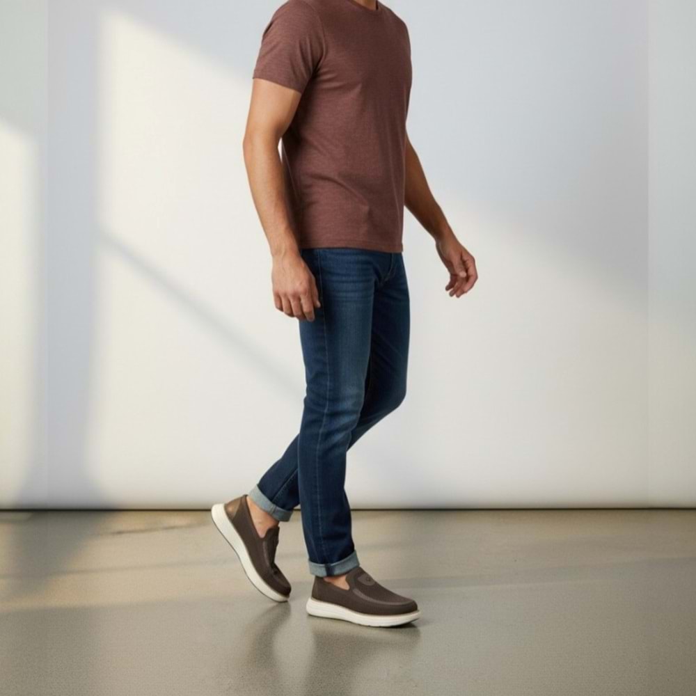 Erkek Triko Eva Günlük Ayakkabı K-504026 - Kahve - 41