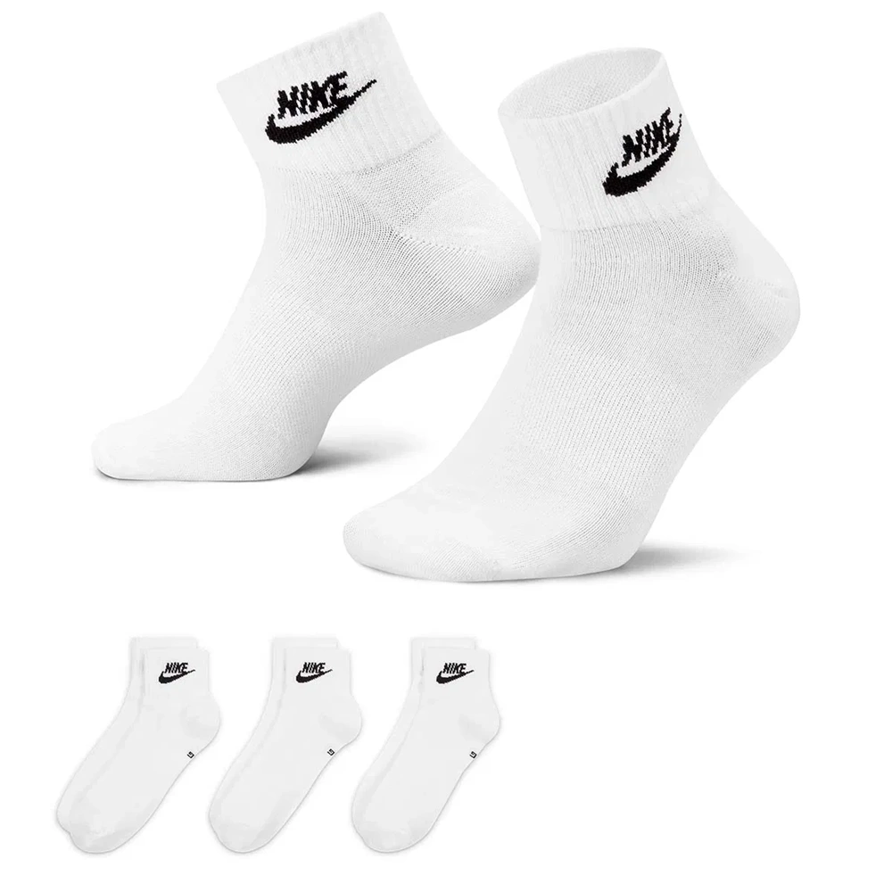 Nike Sportswear Everyday Essential Unisex Beyaz Günlük Stil Çorap DX5074-101 - Beyaz - 46/50
