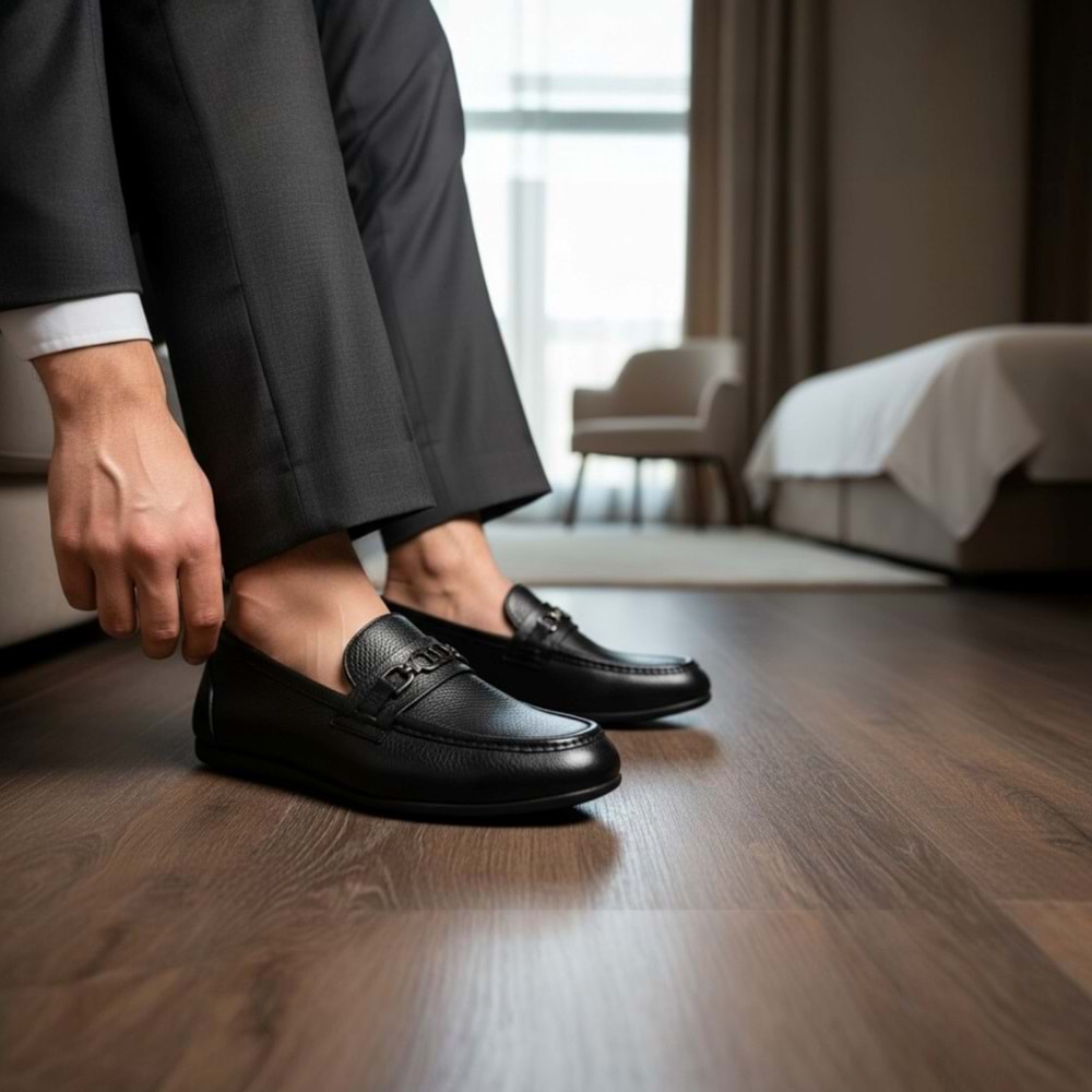 Erkek Deri Casual Ayakkabı 2000S - Siyah - 41