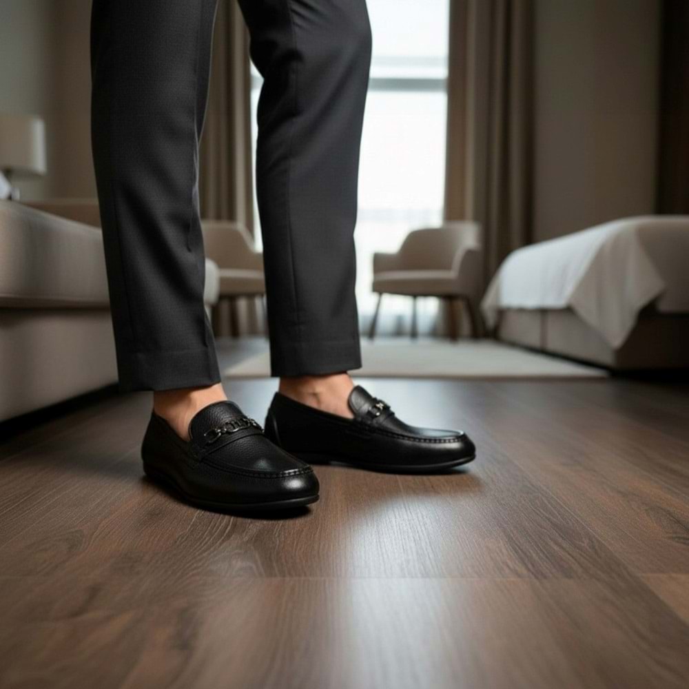 Erkek Deri Casual Ayakkabı 2000S - Siyah - 41