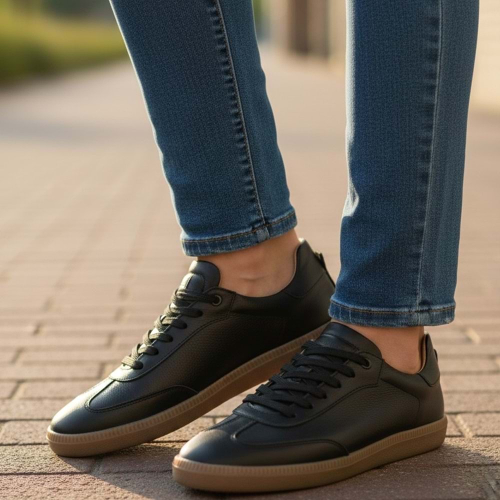 Kadın Deri Günlük Comfort Ayakkabı 261507 - Siyah - 40