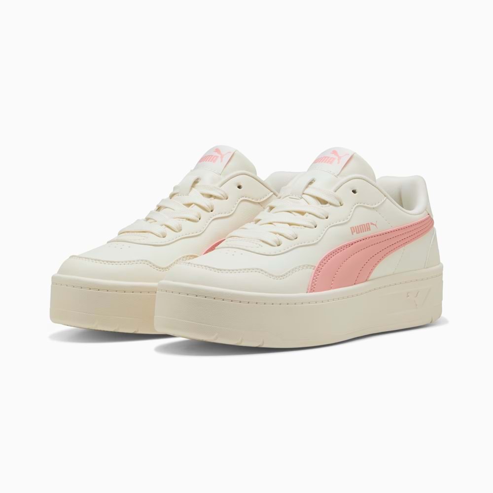 Puma Kadın Court Lally Skye Spor Ayakkabı 40036804 - Bej-Pembe - 38