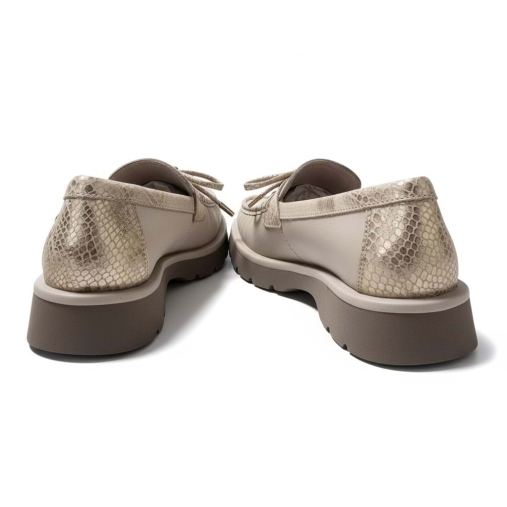 Mammamia Kadın Casual Deri Ayakkabı 3805 - Gri - 38