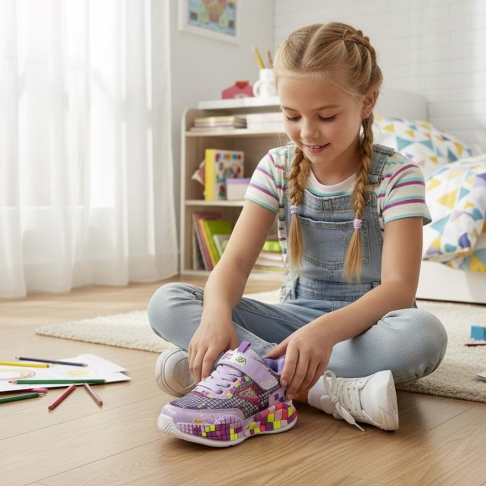 B3 Craft Çocuk Spor Ayakkabı L3609 - Lila - 27