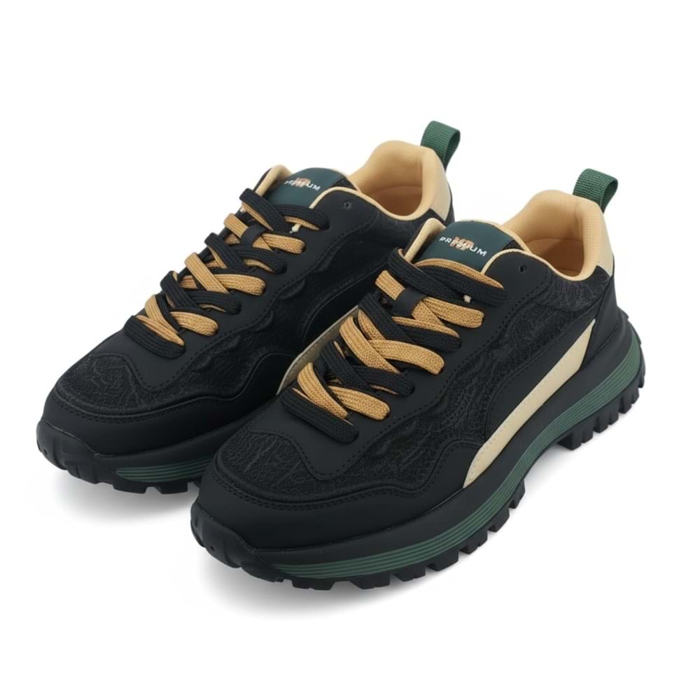 Erkek Premium Casual Spor Ayakkabı 6239 - Siyah - 43