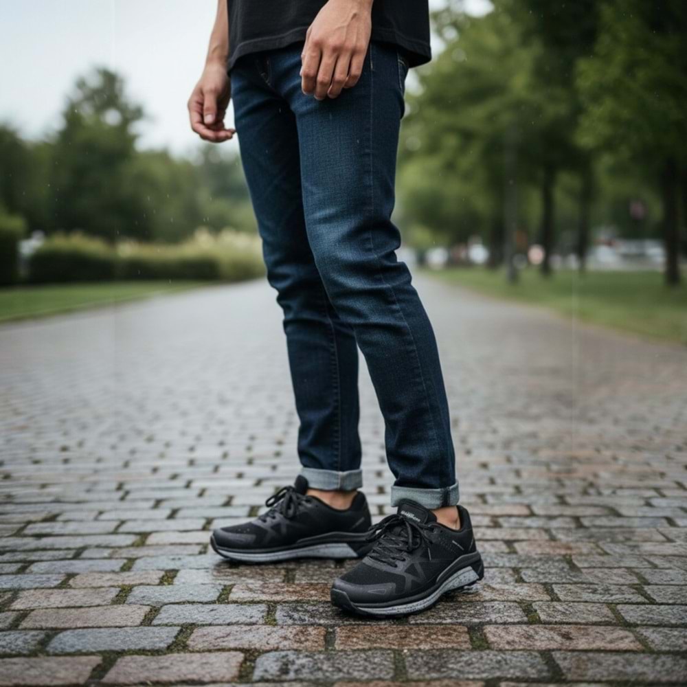 M.P Erkek Water Resistans Trekking Spor Ayakkabı SG6108 - Siyah-Gri - 42