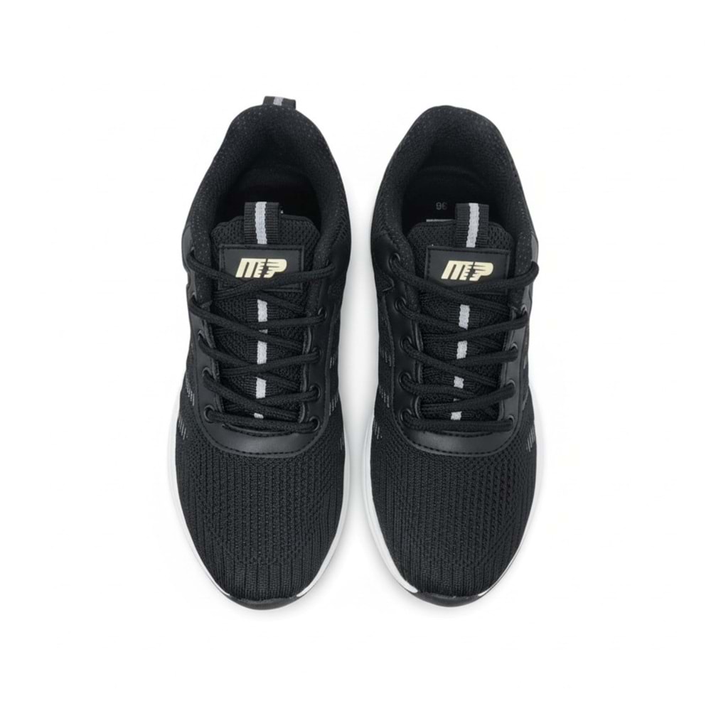 M.P Unisex Örgü Spor Ayakkabı 251-2301 - Siyah-Beyaz - 38